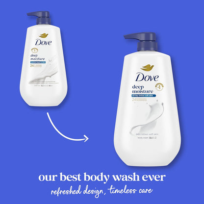 Dove Body Wash Body Wash Deep Moisture 30.6 oz Pump, Sulfate Free