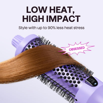 Wavytalk Thermal Brush Blowout Boost 1.5″ Heat Round Brush for Blowout Look