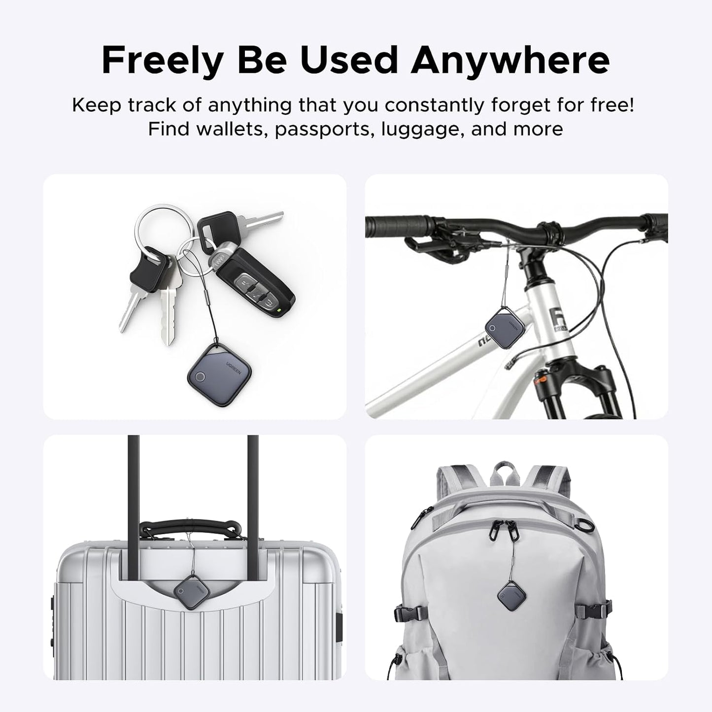 UGREEN FineTrack Air Tracker Tags (iOS Only) 4 Pack Key Finder