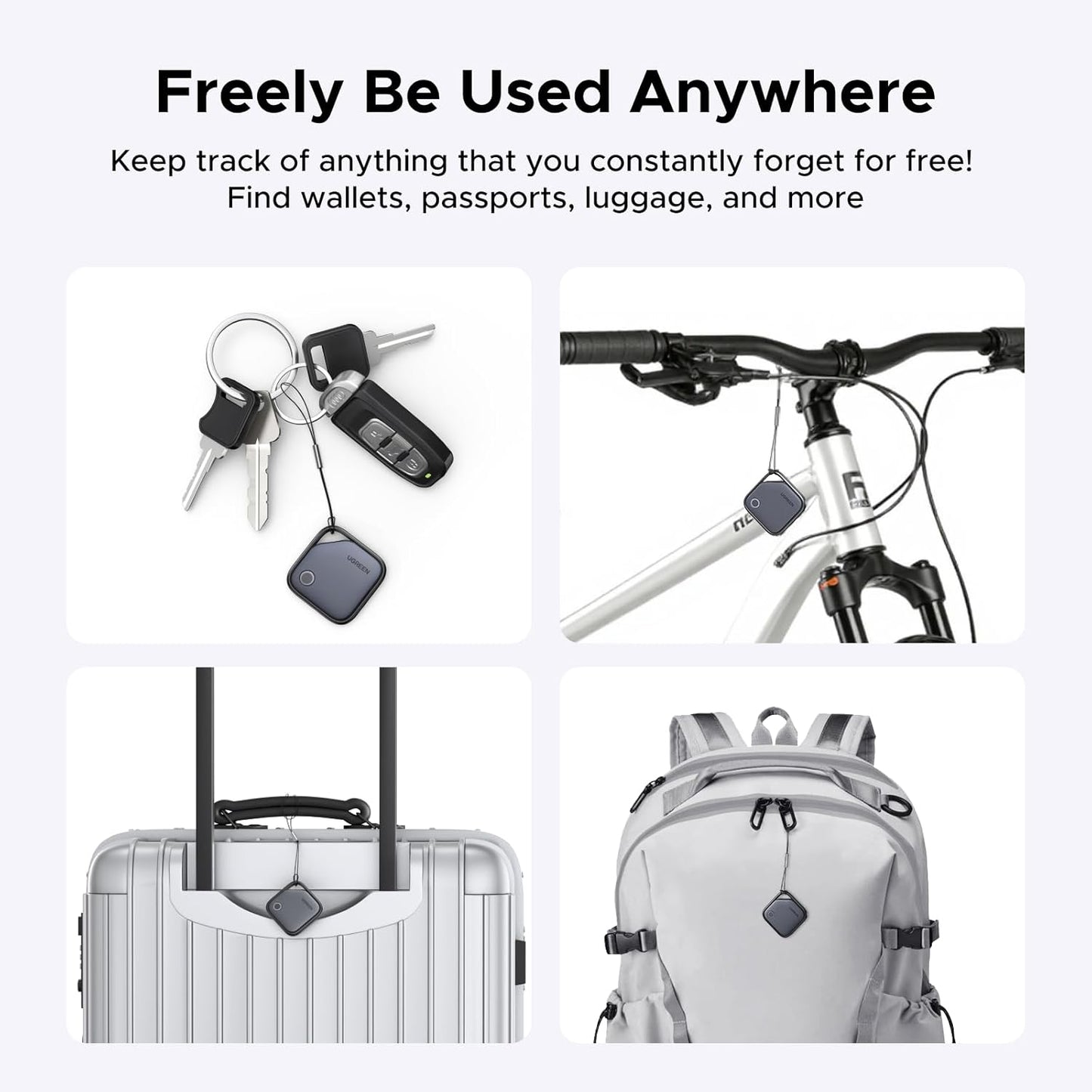 UGREEN FineTrack Air Tracker Tags (iOS Only) 4 Pack Key Finder