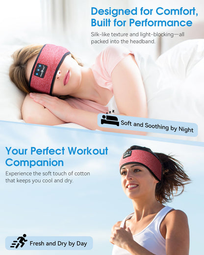 MUSICOZY Sleep Headphones Bluetooth Headband Headphones for Side Sleepers