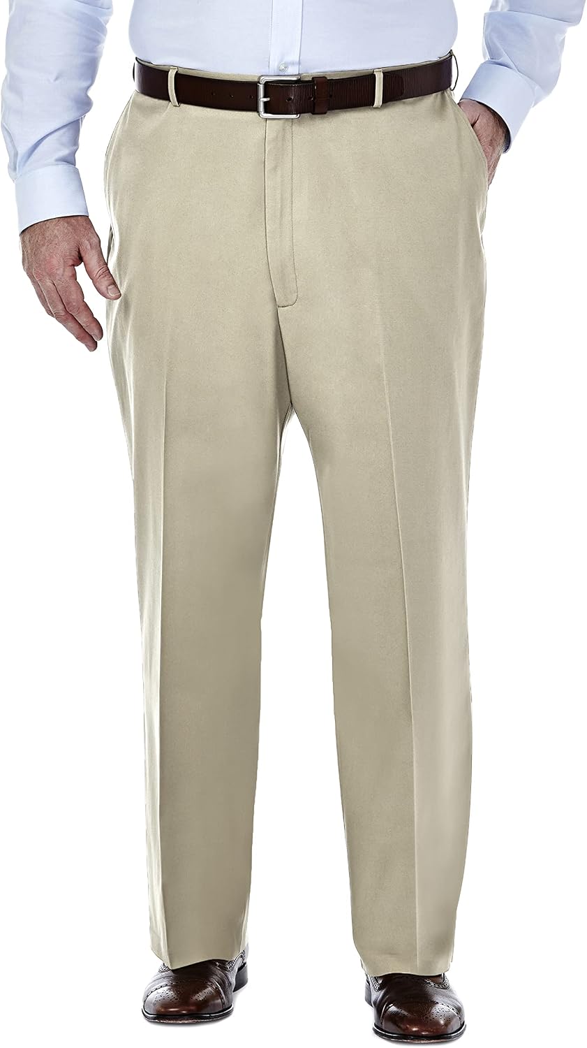 Haggar Men's Classic Fit Premium No Iron Khaki Pant
