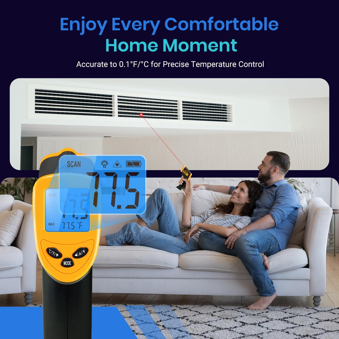 Etekcity Infrared Thermometer Laser Temperature Gun 774