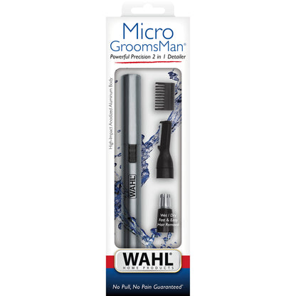 Wahl Micro Groomsman Battery Personal Trimmer for Eyebrows, Nose & Ear