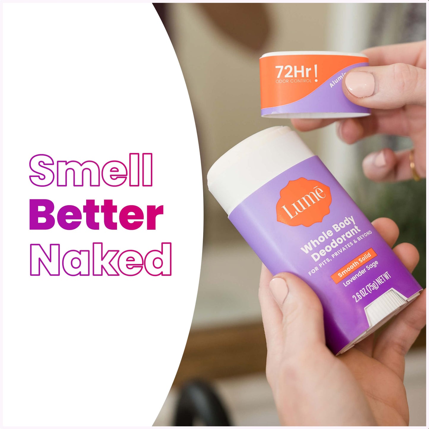 Lume Whole Body Deodorant - Solid Stick - 2.6 oz, 2 pk (Soft Powder)