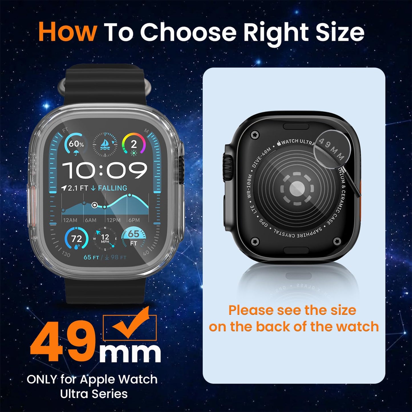 YIJDACASE 3 in 1 Waterproof Case for 40mm Apple Watch SE 3/2/1 Series 6/5/4