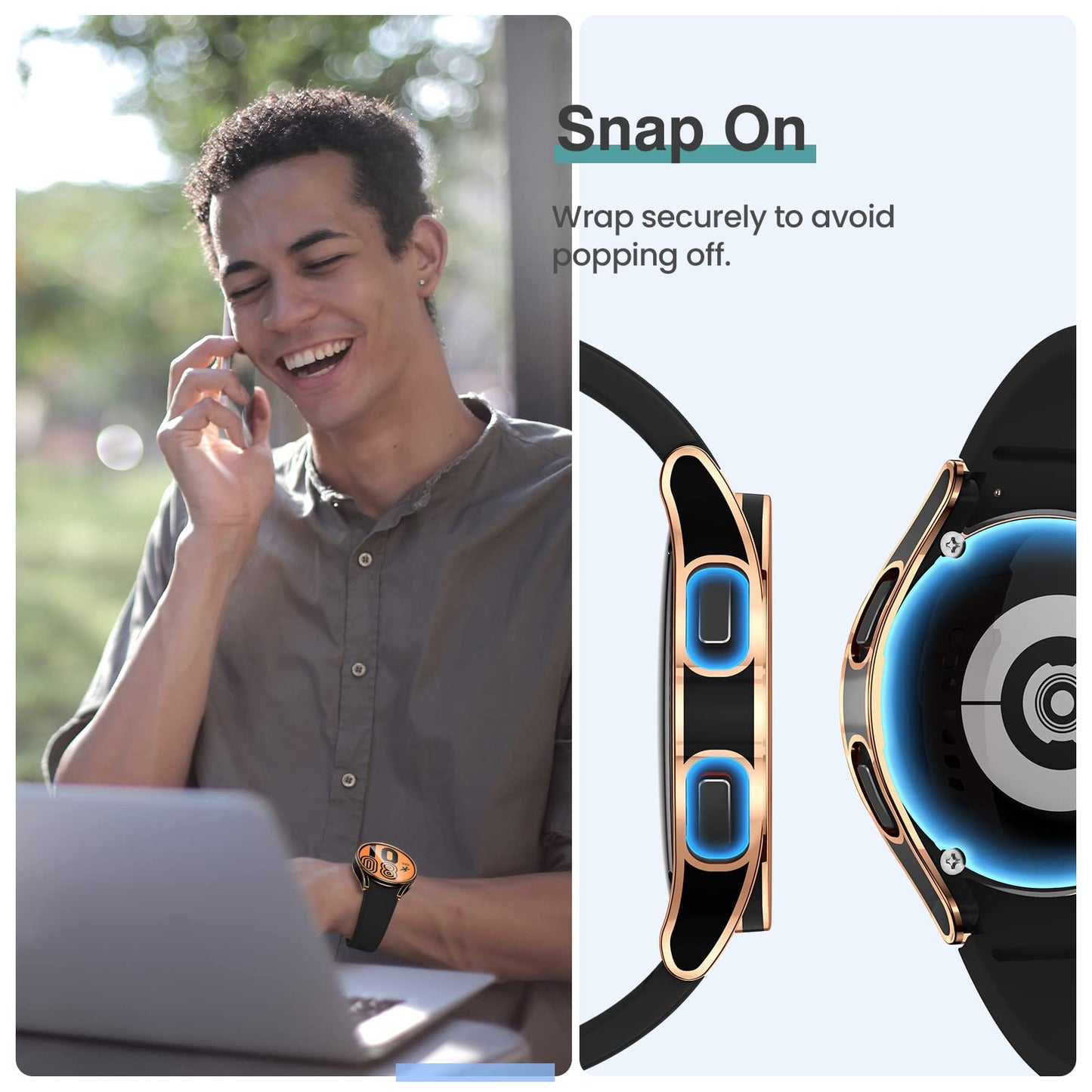 Tensea 5+5PCS for Samsung Galaxy Watch Ultra 47mm Screen Protector Case
