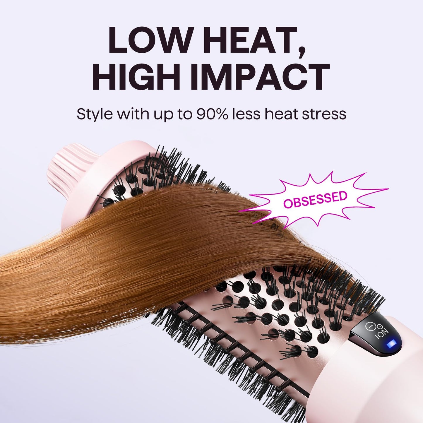 Wavytalk Thermal Brush Blowout Boost 1.5″ Heat Round Brush for Blowout Look