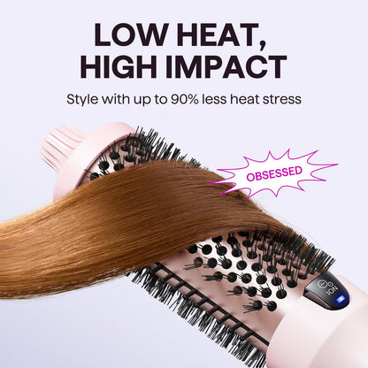 Wavytalk Thermal Brush Blowout Boost 1.5″ Heat Round Brush for Blowout Look
