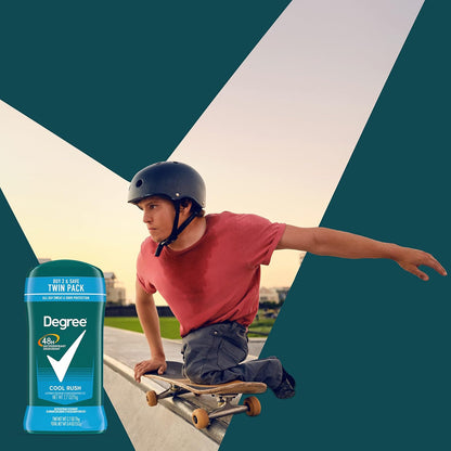 Degree Men Original Antiperspirant Cool Rush Twin Pack Sweat 2 Pack 2.7 oz