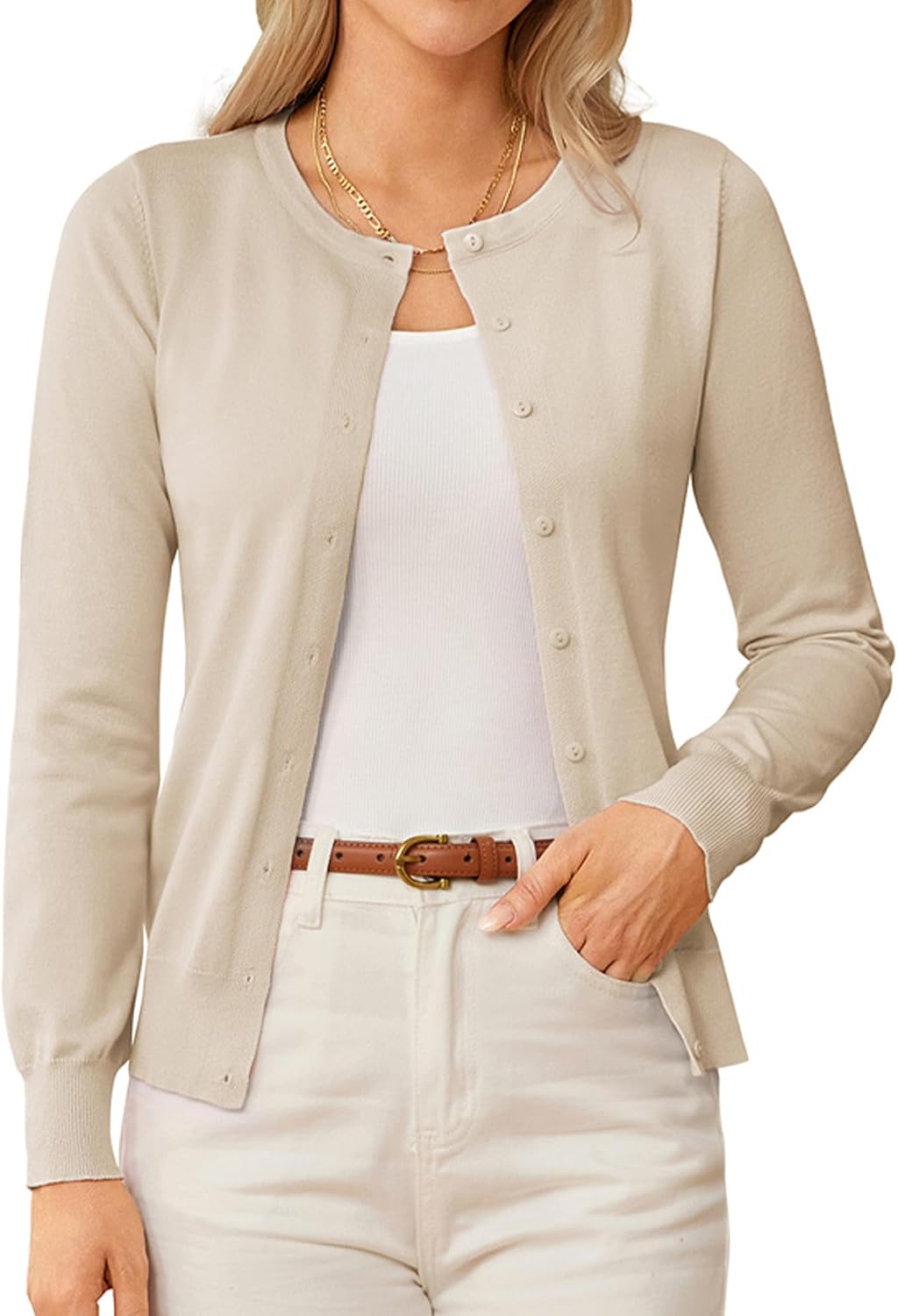 GRACE KARIN Knit Cardigan Sweaters for Women Lightweight Fall Outfits 2026