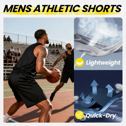 BALENNZ Mens Athletic Shorts with Pockets Quick Dry Workout Shorts Men