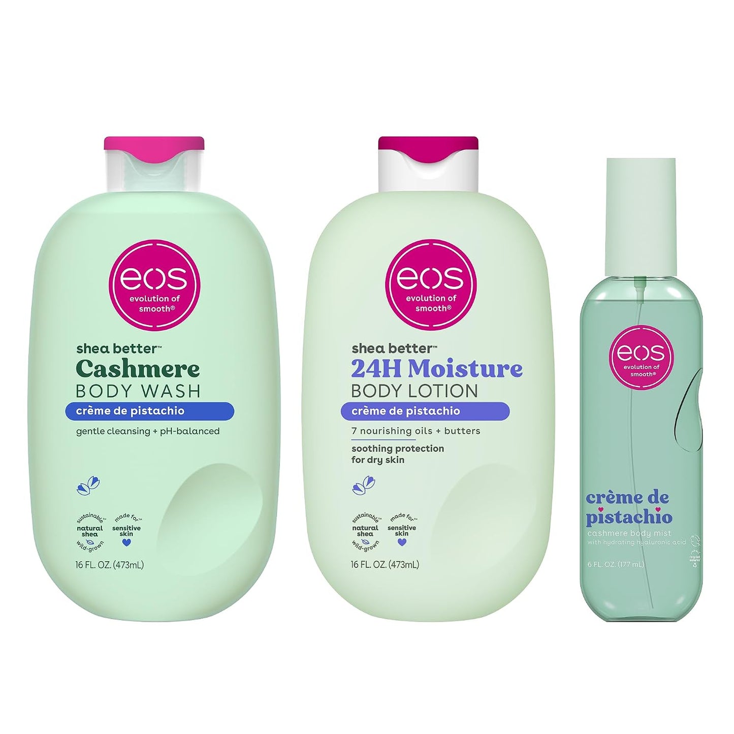 eos Shea Better 24H Moisture Body Lotion- Jasmine Peach, 16 fl oz