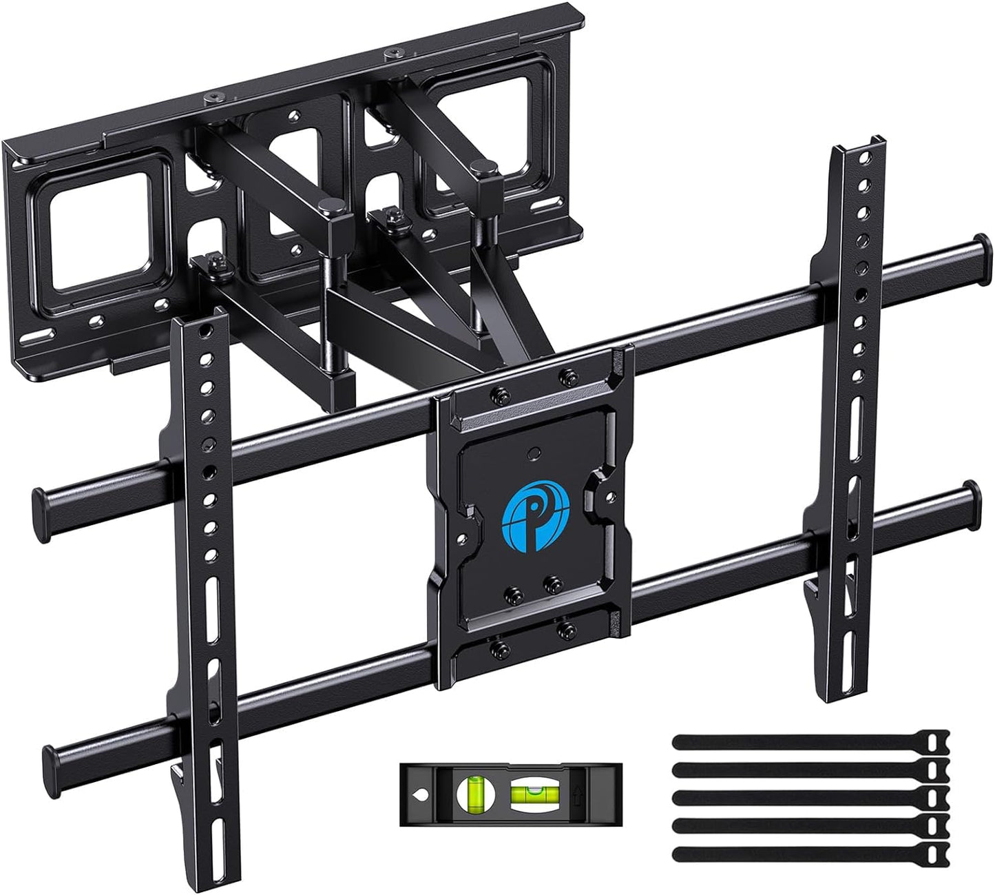 Pipishell Full Motion TV Wall Mount for Echo Show 21/15 and 13-43 Inch Flat Curved Screen TVs & Monitors, Max VESA 200x200mm up to 44lbs, TV Mount Wall Bracket with Rotation Swivel Tilt Extension