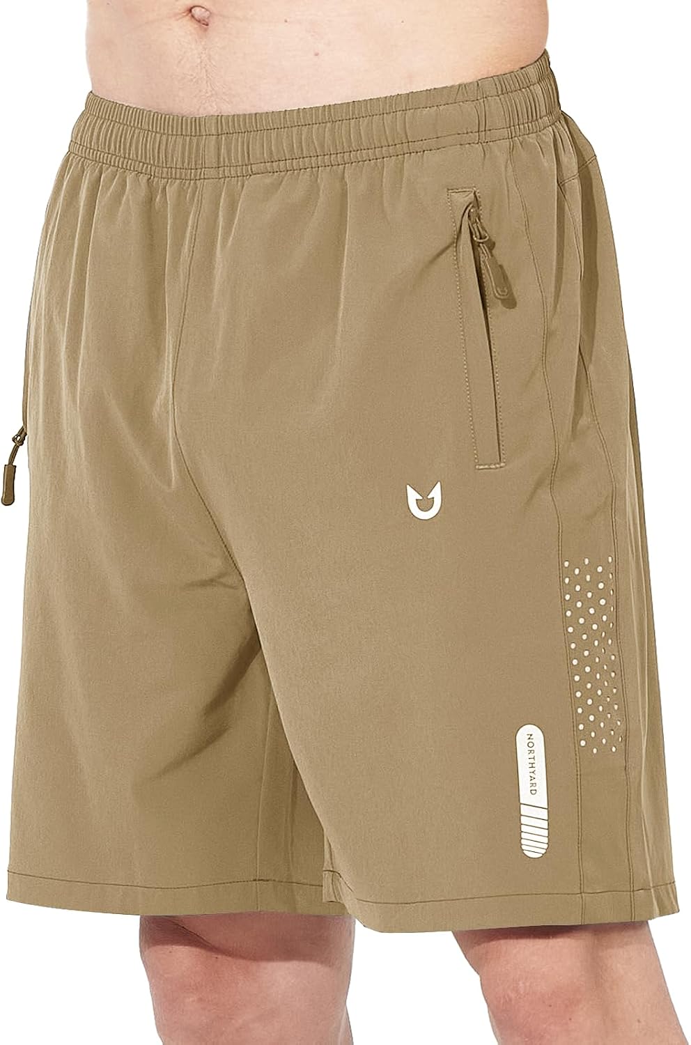 NORTHYARD Men's Athletic Running Shorts Gym Workout 7"/9"/5" Zipper Pockets