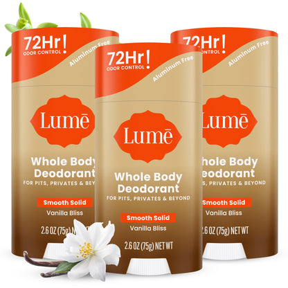 Lume Whole Body Deodorant - Solid Stick - 2.6 oz, 2 pk (Soft Powder)