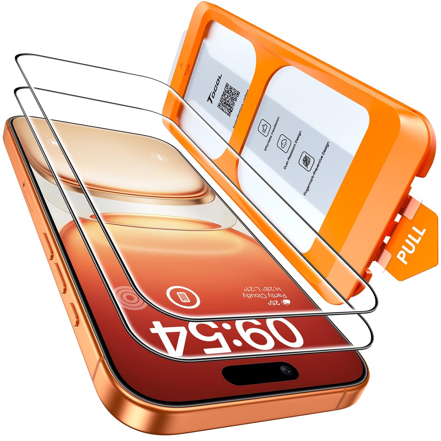 TOCOL for iPhone 17 Pro Screen Protector, Clear