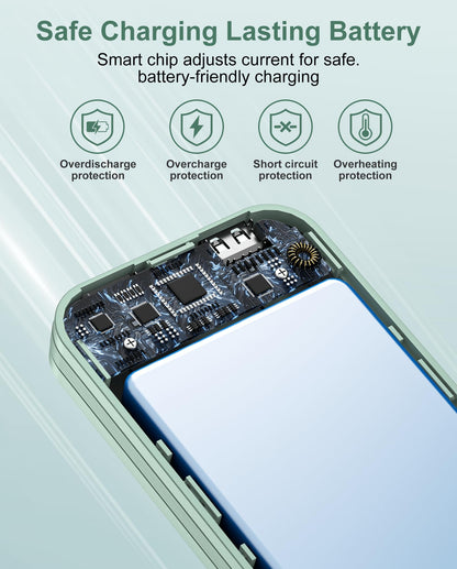 citicr Portable Charger 10000mAh PD20W w/Built-in Cables & Wall Plug White