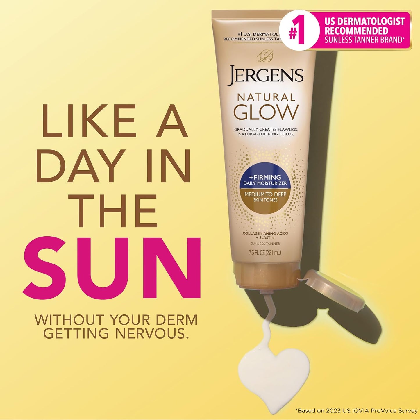 Jergens Natural Glow + Firming Daily Moisturizer Medium to Tan Skin Tones 7.5oz