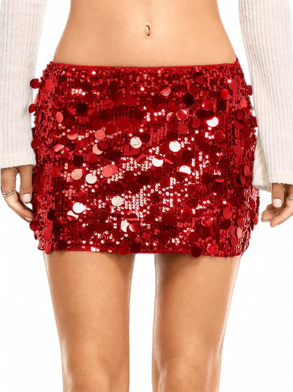 Danysu Stretchy Mini Skorts Low Waist Skirt with Shorts Side Slit Skirts