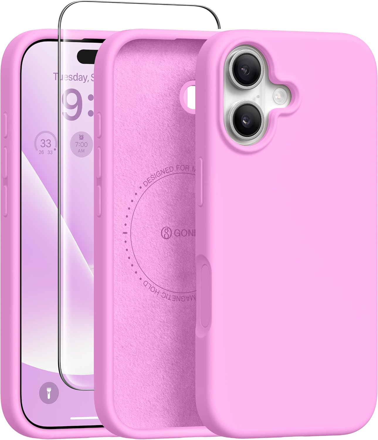 GONEZ Magnetic for iPhone 17 Pro Max Case, Silicone Cover Stone