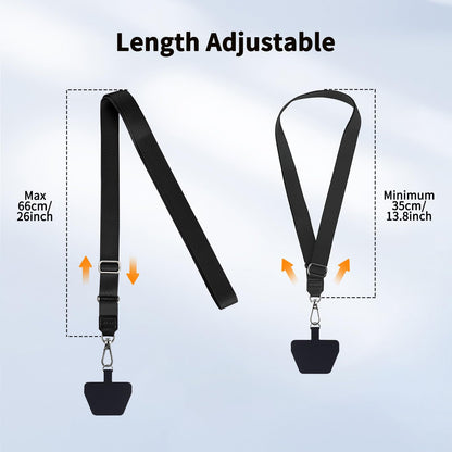 CACOE Phone Lanyard, Black+Dark Blue, 2 Pcs