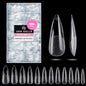 UNA GELLA 504Pcs Medium Pointed Almond Nail Tips, X-Soft Almond Gel Nails