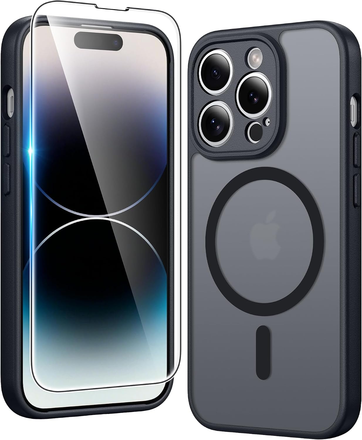 FNTCASE for iPhone 17 Pro Case Clear Magnetic with Screen Protector