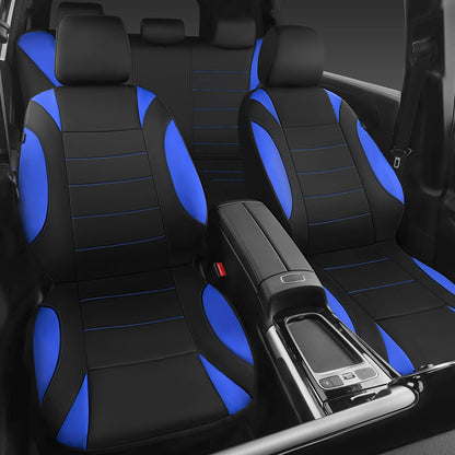 CAR PASS Waterproof Car Seat Covers Front Seats Only with 5mm Composite EVA, Neoprene Car Seat Cover with Separate Headrest Cover, Quick Setup Universal Fit for Car SUV Trucks,Airbag Compatible（Gray