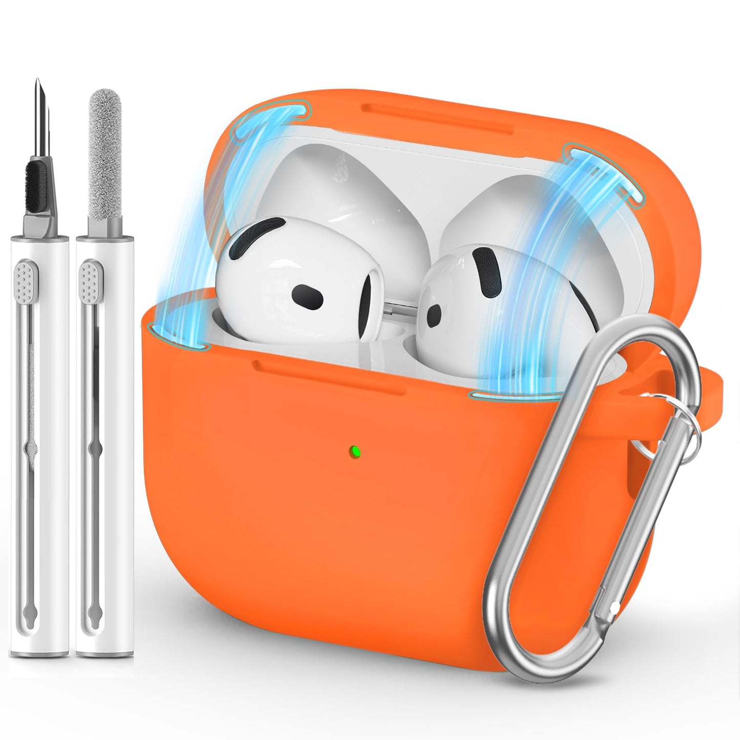 Ljusmicker for AirPods 4 Case 2024 with Cleaner Kit,Milk Tea