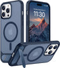 Magnetic Compatible with iPhone 14 Pro Max Case, [Built-in Invisible Kickstand][Compatible with MagSafe] [Military Grade Shockproof] Slim Translucent Matte Phone Case for iPhone 14 Pro Max 6.7"
