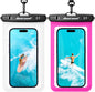 Hiearcool Waterproof Phone Pouch, Waterproof Phone Case, Black&Green 2-Pack