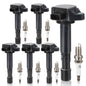 UF667 Ignition Coil & ILZFR6D11 Double Iridium Spark Plug for BMW 2.5-6.0L