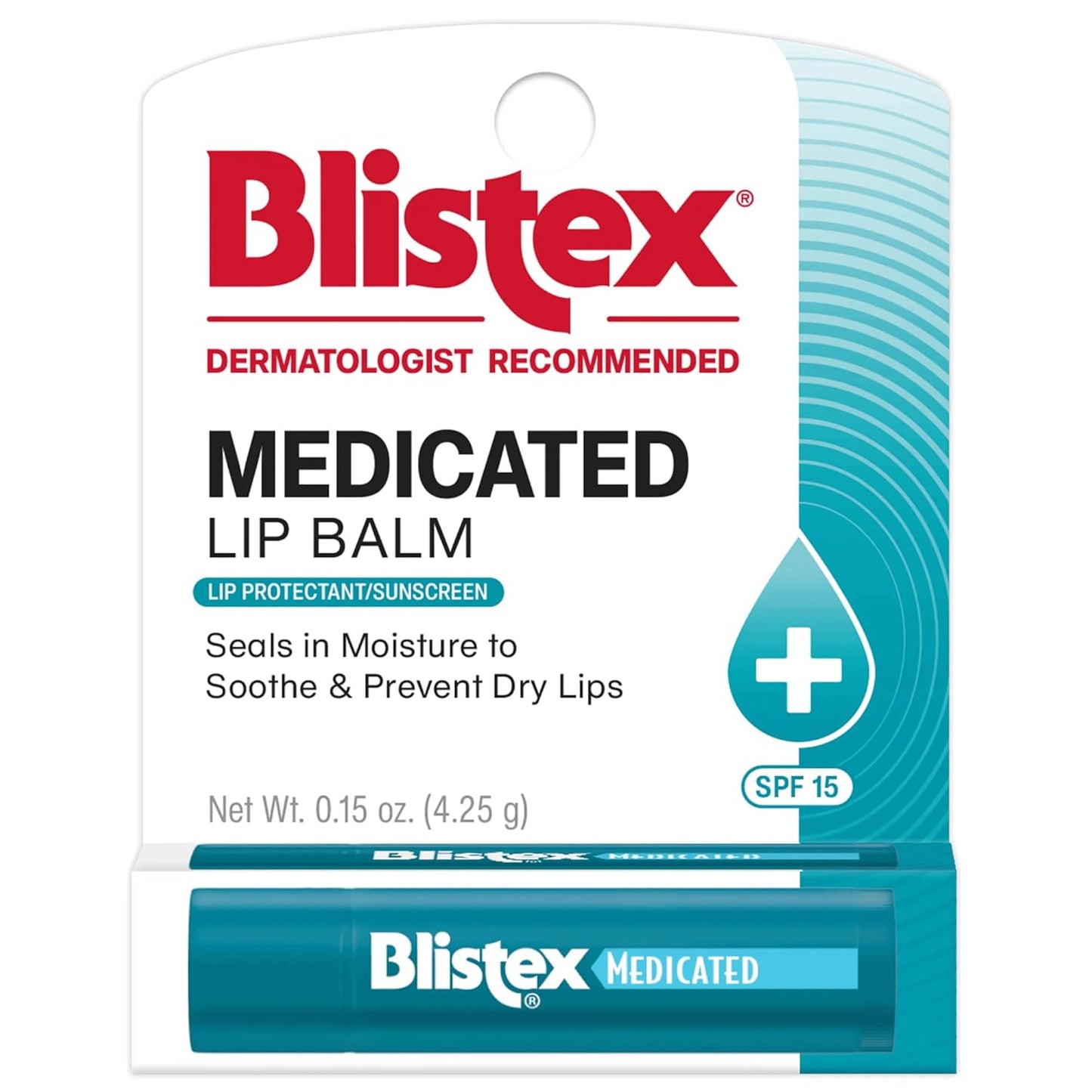 Blistex Medicated Lip Balm SPF 15, 24 Hr Moisture, 0.15 oz, 3 Count