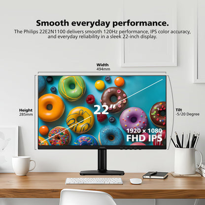 Philips 27 Inch Computer Monitor FHD 180Hz IPS HDR10, 27E2G2200