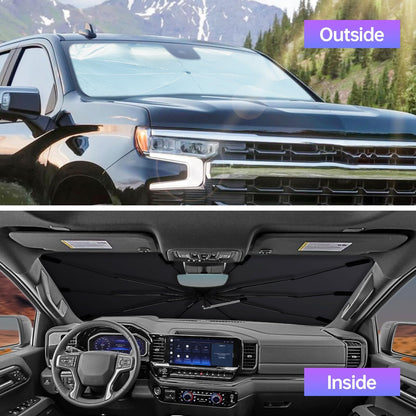 2026 Windshield Sun Shade Umbrella, Foldable Car Sunshade, 99% UV Block