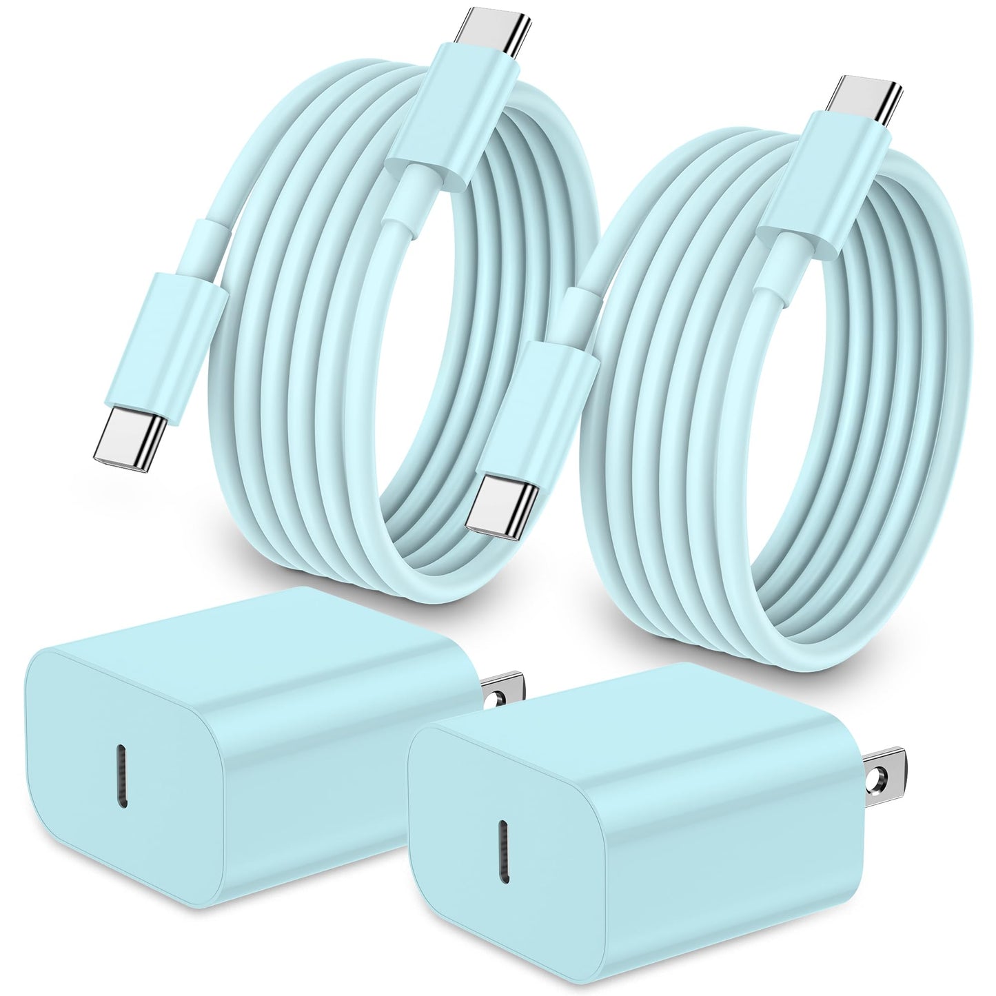iPhone 17 16 15 Charger Fast Charging,2Pack 20W Apple iPad USB C Wall Charger Block with 6FT USB C to C Cable for iPhone 17/Pro/Pro Max/17 Air/ 16/16 Pro/16 Pro Max/15/Plus/Pro/Pro Max