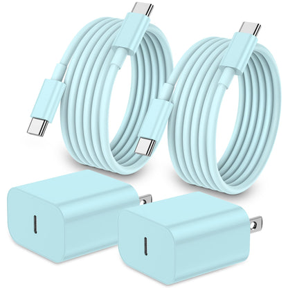 iPhone 17 16 15 Charger Fast Charging,2Pack 20W Apple iPad USB C Wall Charger Block with 6FT USB C to C Cable for iPhone 17/Pro/Pro Max/17 Air/ 16/16 Pro/16 Pro Max/15/Plus/Pro/Pro Max