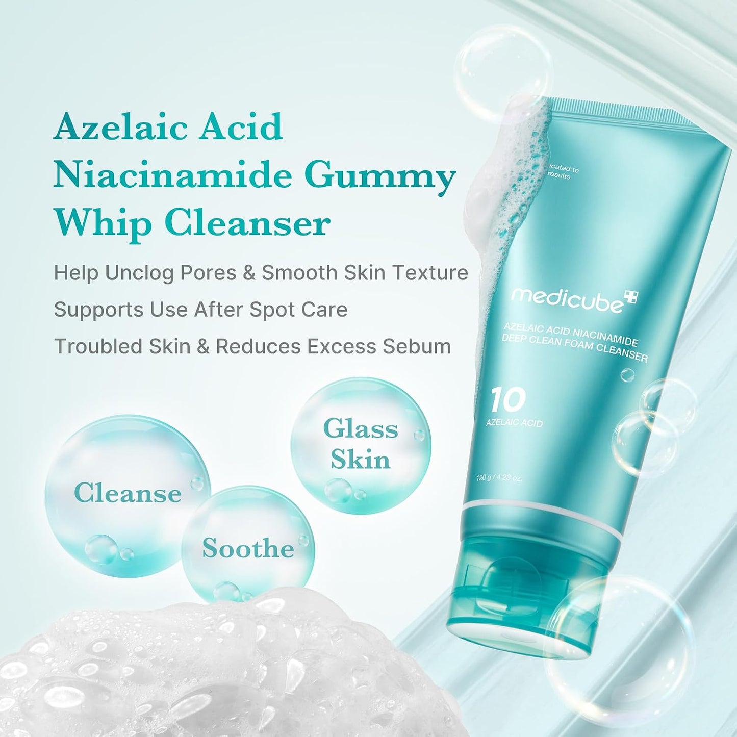 medicube Facial Cleanser Turmeric Capsule Foam Cleanser