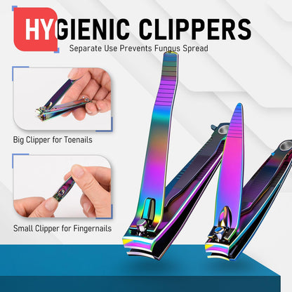 firiKer Nail Clippers with Nail File,Fingernail Clipper,Toe Nail Clippers