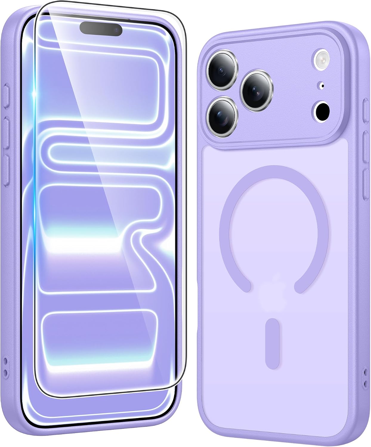 FNTCASE for iPhone 17 Pro Case Clear Magnetic with Screen Protector