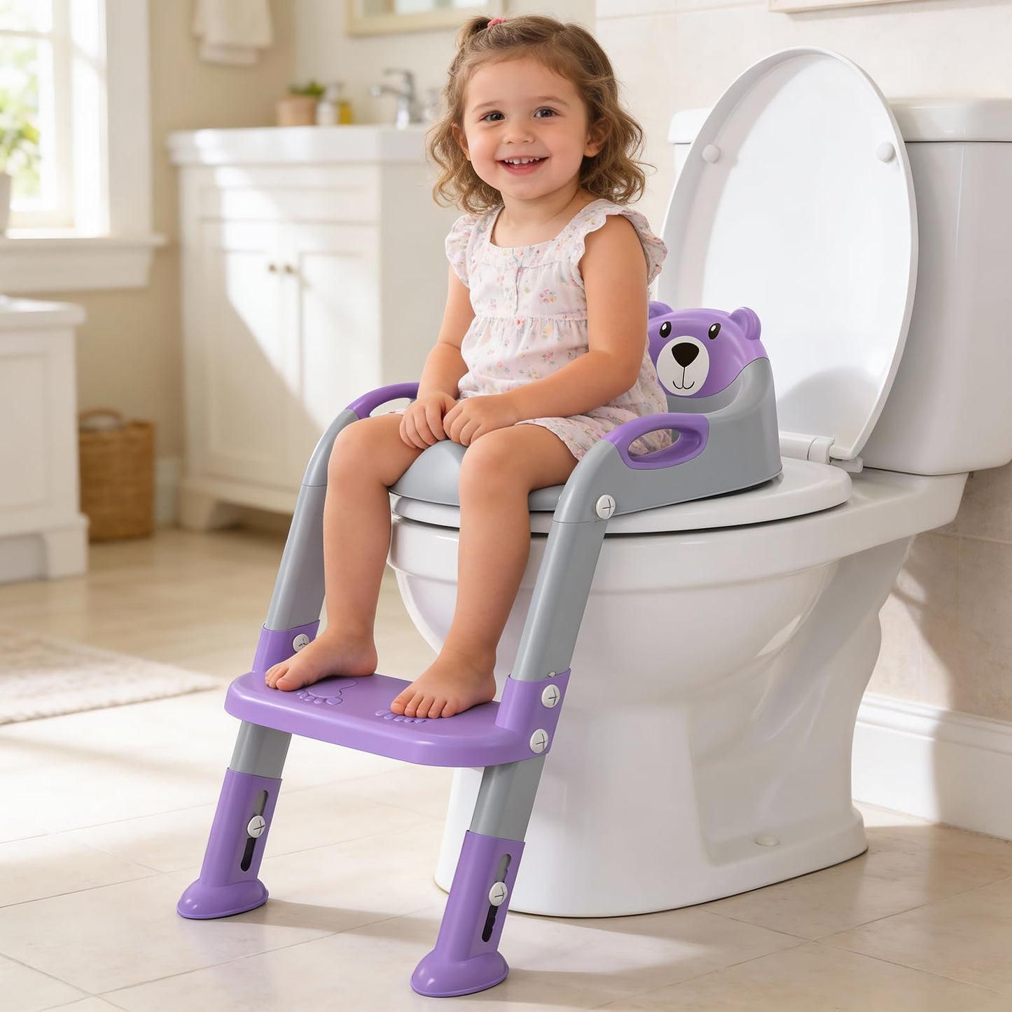 Potty Training Toilet for Toddlers, 2-in-1 Potty Training seat, Anti-Slip