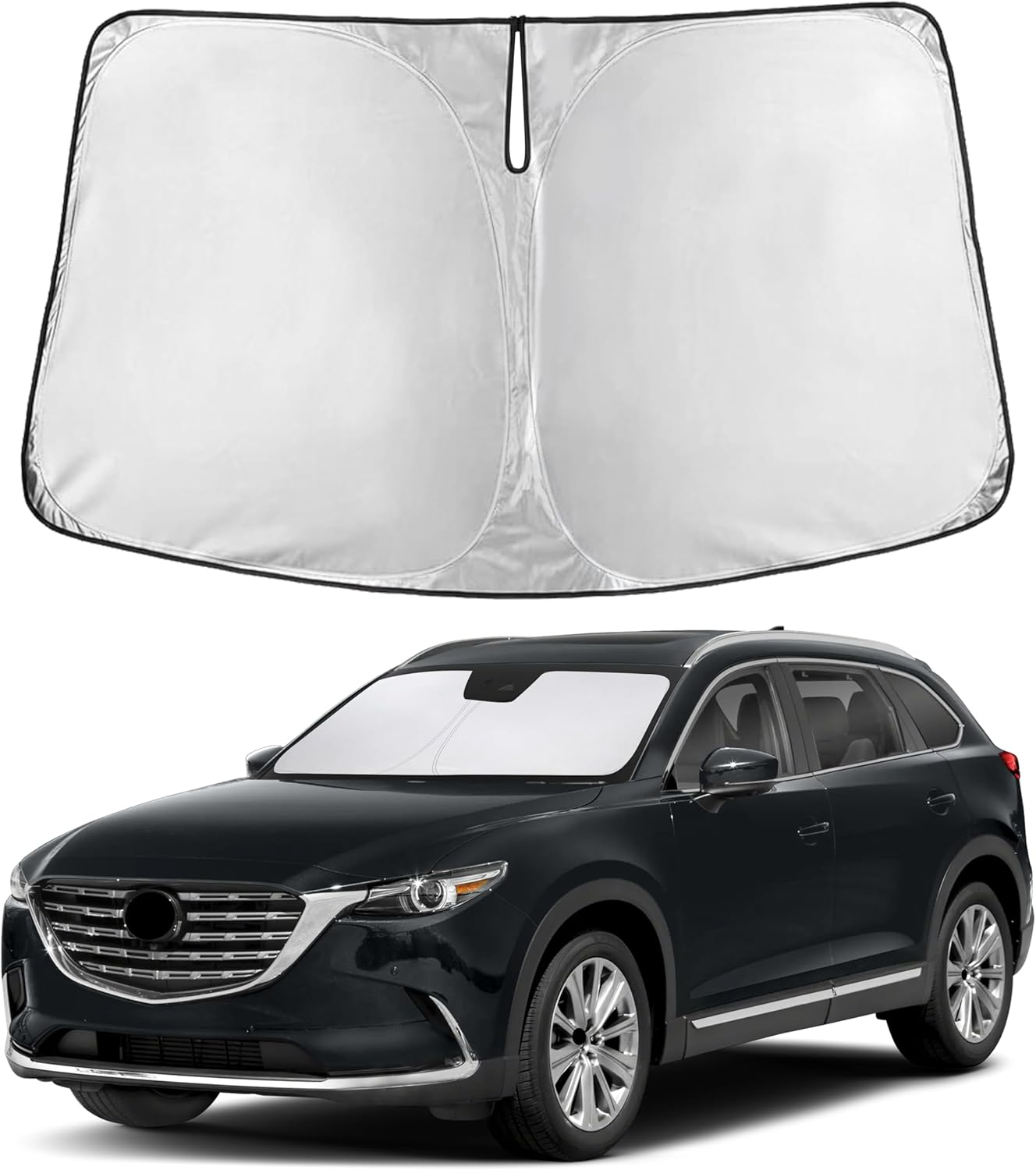 Econour Car Windshield Sun Shade, Front Window Sun Blocker for SUVs,Sedan