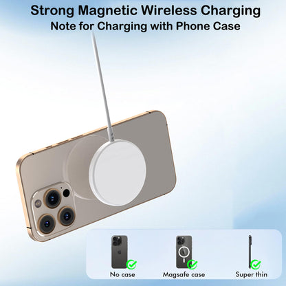 Magnetic Wireless Charger for iPhone,2 Pack Apple Magsafe Charger 10FT Long