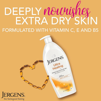 Jergens Ultra Healing Body Lotion, Moisturizer for Dry Skin, 32 fl oz