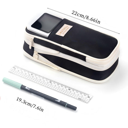 EASTHILL Big Capacity Pencil Case Large Pencil Pouch Stationery Pen Bag for Teen Girls-Green