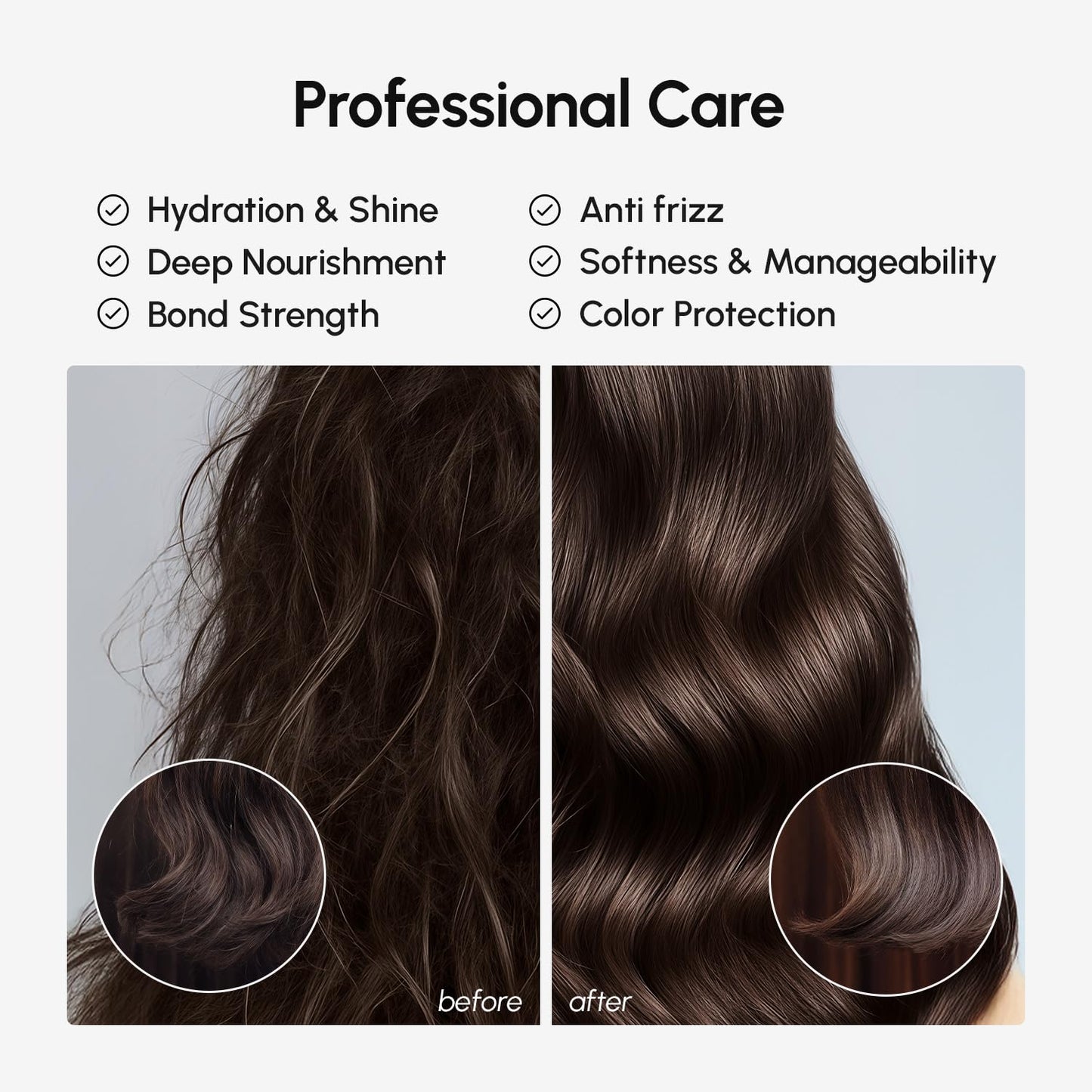 MAREE Deep Conditioning Hair Mask for Damaged Hair Treatment – Keratin Hair Care for Hydrating Growth Repair Moisturizing – Dry Curly Color Refreshing – 10 Fl Oz, White