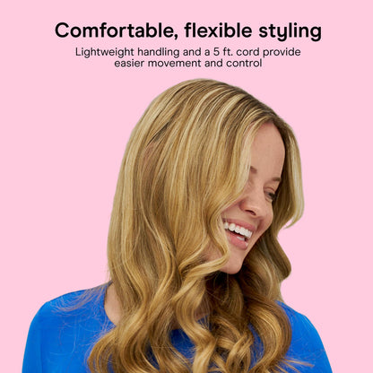 Conair Curling Iron, Double Ceramic, 1" Barrel, White/Rose Gold