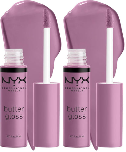 NYX PROFESSIONAL MAKEUP Butter Gloss, Non-Sticky Lip Gloss - Praline (Deep Nude)