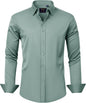 J.VER Men's Dress Shirts Solid Long Sleeve Stretch Wrinkle-Free Formal Shirt Business Casual Button Down Shirts